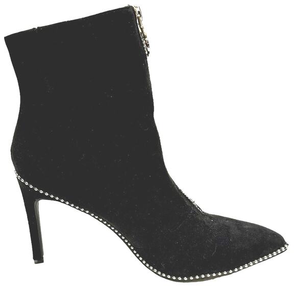 Bar III Brigete Womens black Front-Zip Booties studded mid sole. 4” heel size 7 - Picture 1 of 8